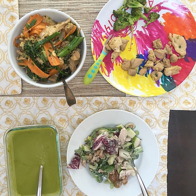 Leftover_night._Ryan_and_Asher_had_Pad_See_Ew_and_I_had_Waldorf_Chicken_Salad_and_Asparagus_soup.___mealsmadesimple__againstallgrain__leftovers__paleo