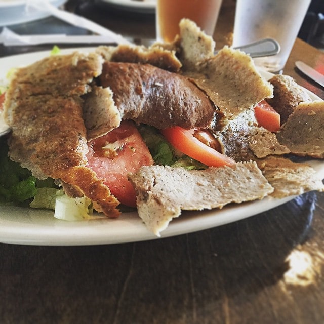 My_standard_order_at_a_Greek_restaurant._Double_order_of_Gyro_meat_over_a_green_salad._So_yummy.__aageats__paleo