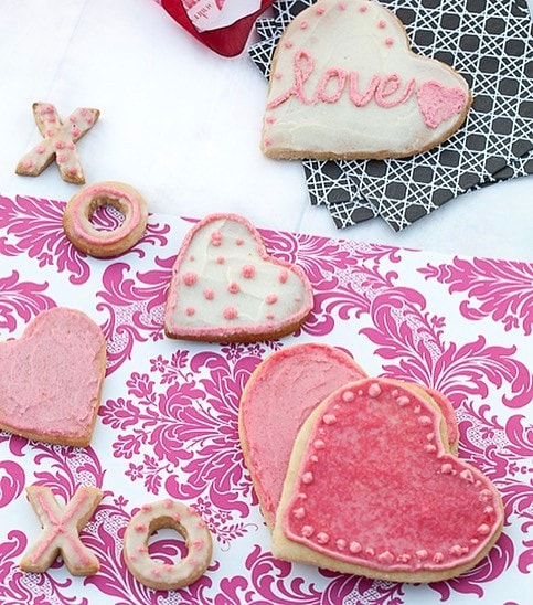 cut out vday cookies