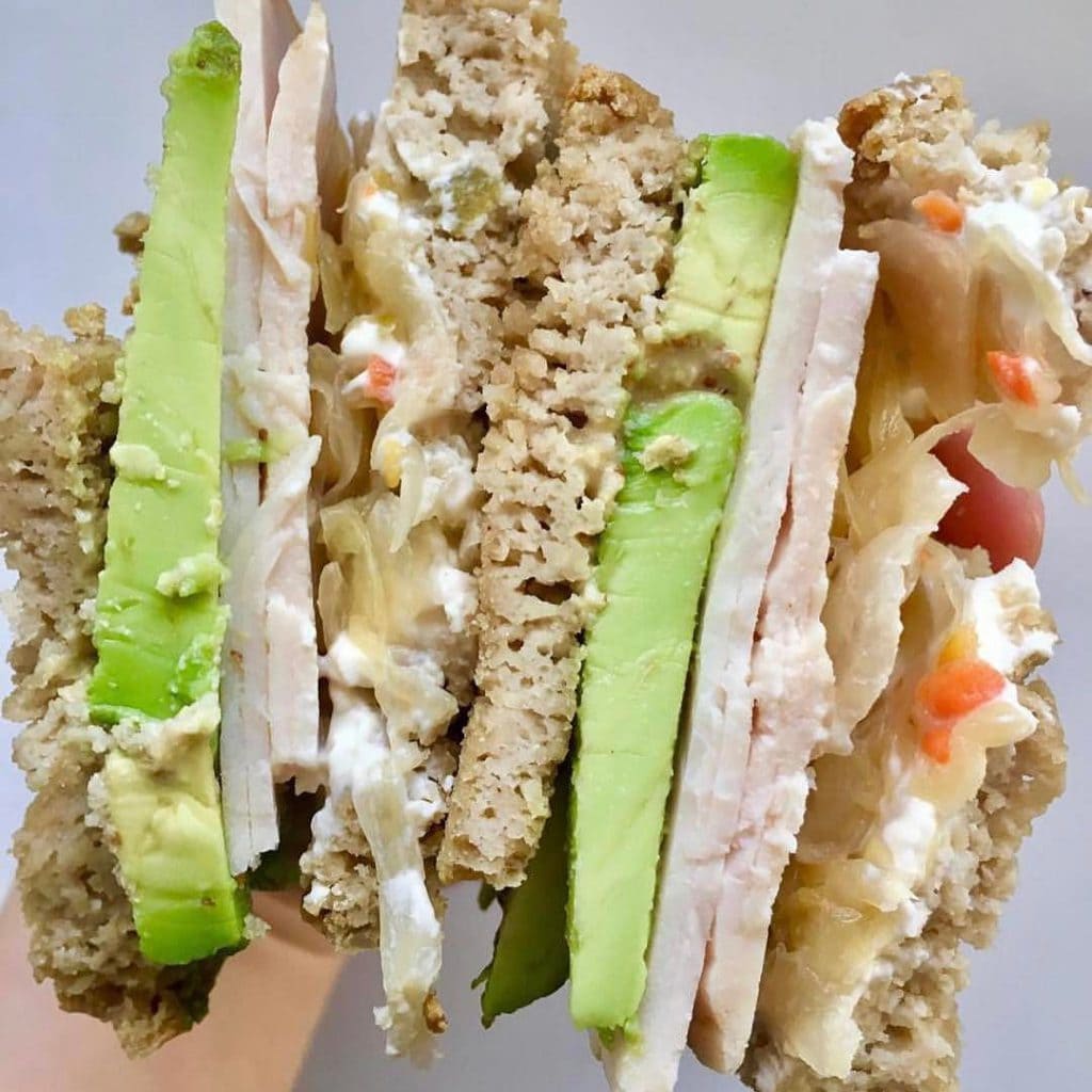 blender bread w turkey avocado cream cheese