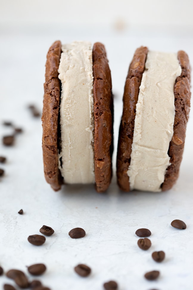 Ice cream cookie sandwiches