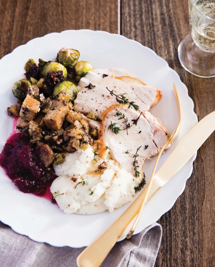 Thanksgiving dinner plate